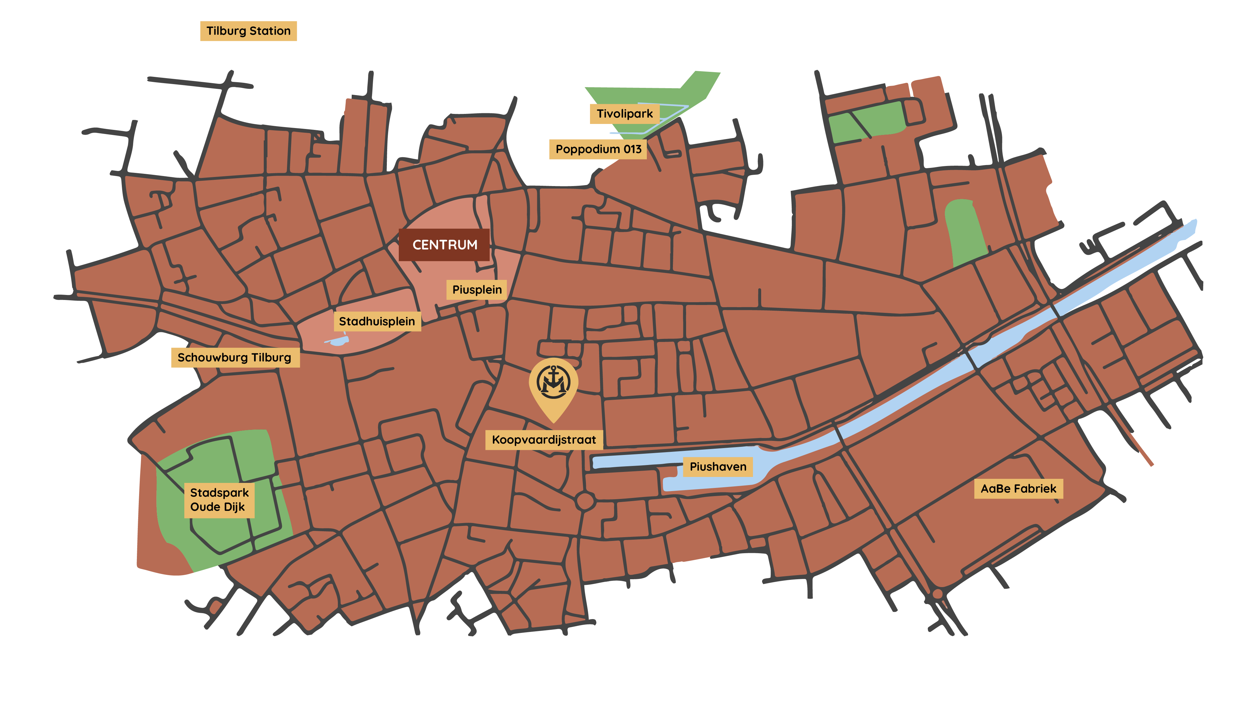 Merchant Tilburg plattegrond